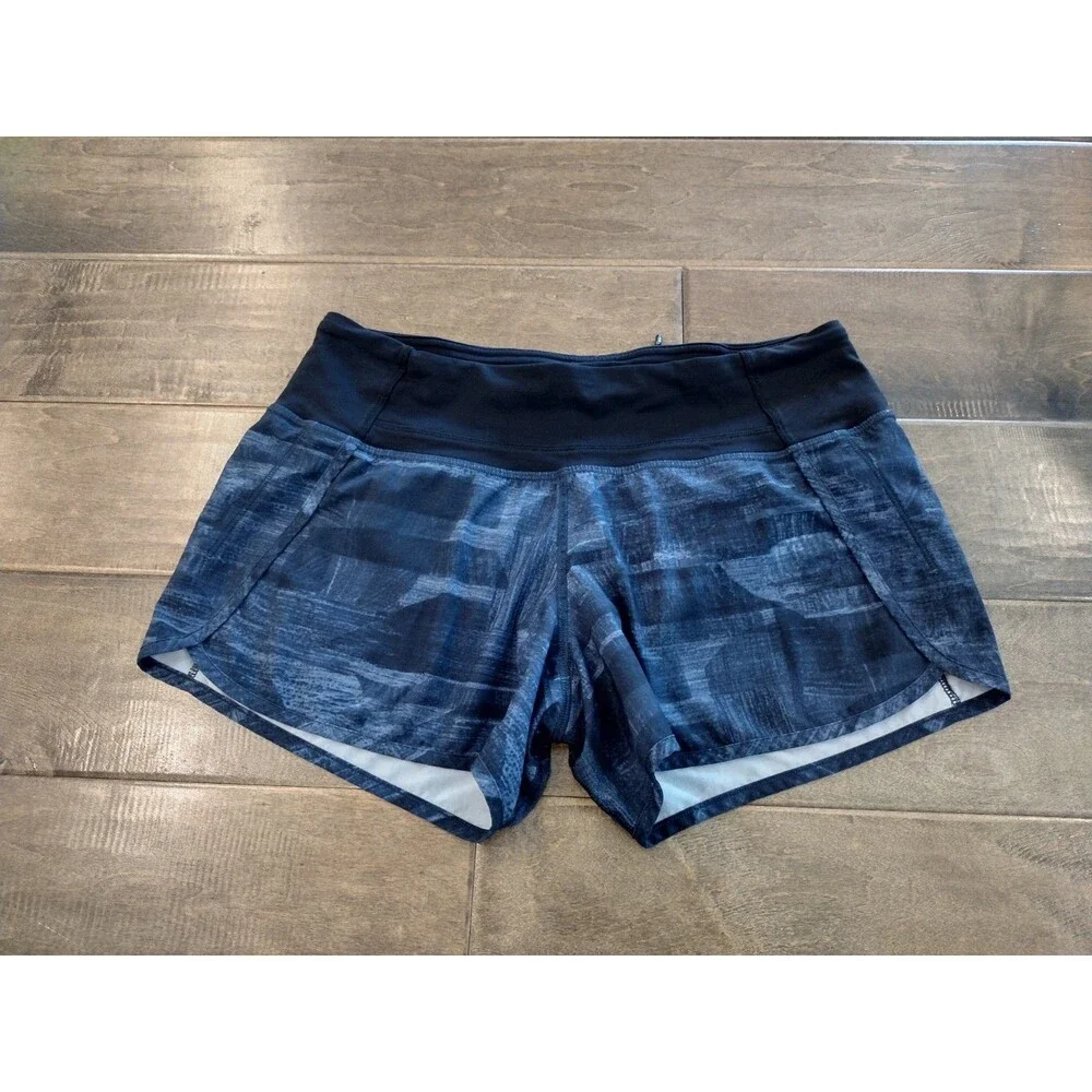 LULULEMON Women's Run Times navy blue print 4